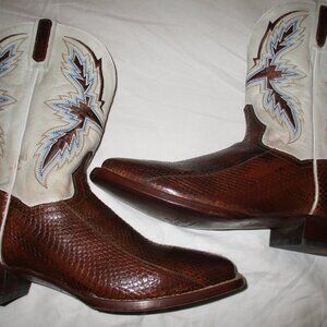 Dan Post NEW Men's Exotic Water Snake Western Cowboy Boots, Size 13D, Square Toe